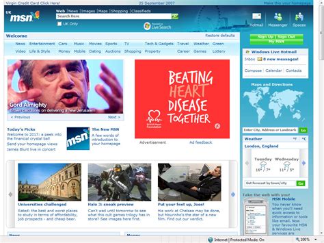 msn uk homepage down.
